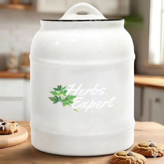 Herbs Expert Herbalism Herb Herbalist Gardening Ceramic Cookie Jars