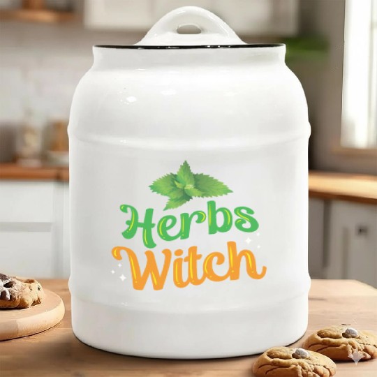 Herbs Witch Herbalism Herb Gardening Herbalist Ceramic Cookie Jars