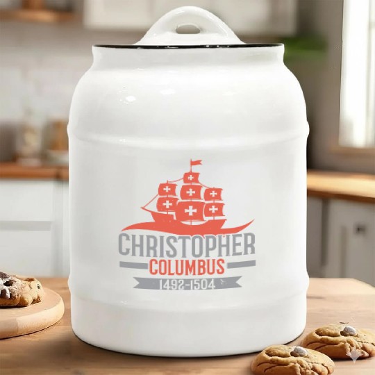 Columbus Day Navigator Ship Christopher Columbus Ceramic Cookie Jars