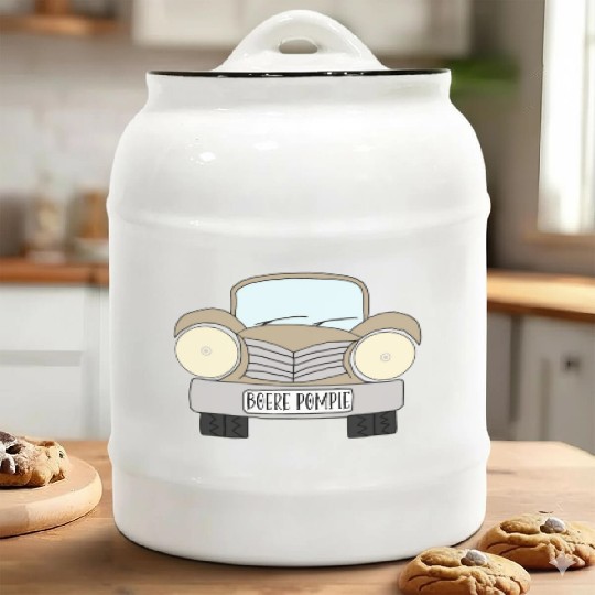 Old Car Khaki Boere Pompie Afrikaans Ceramic Cookie Jars