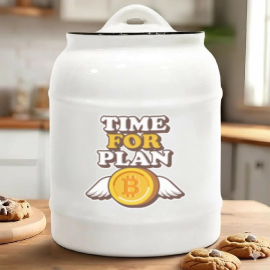 Cryptocurrency Time For Plan Bitcoin Crypto Ceramic Cookie Jars