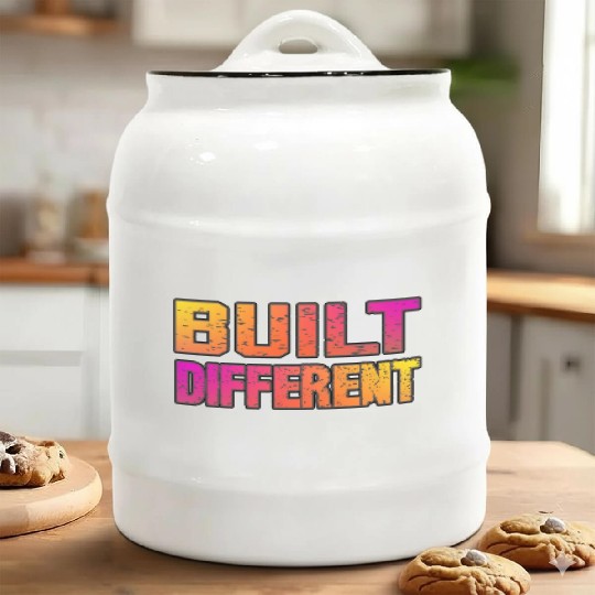 Built Different On Another Level Funny Gaming Ceramic Cookie Jars