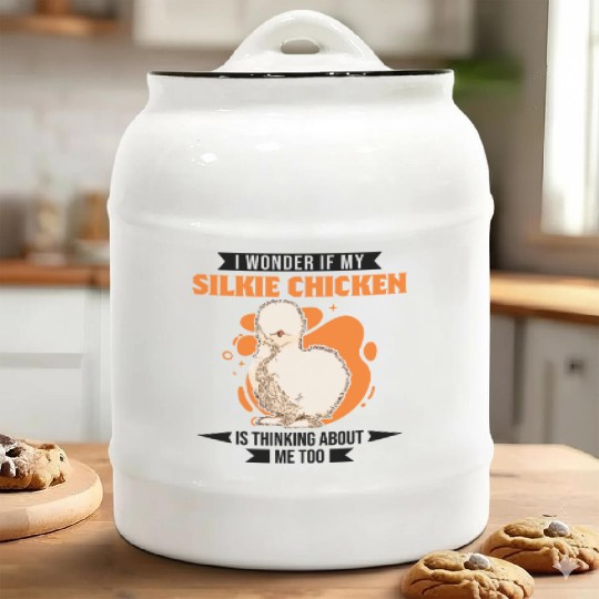 Silkie Chicken Chickens Ceramic Cookie Jars