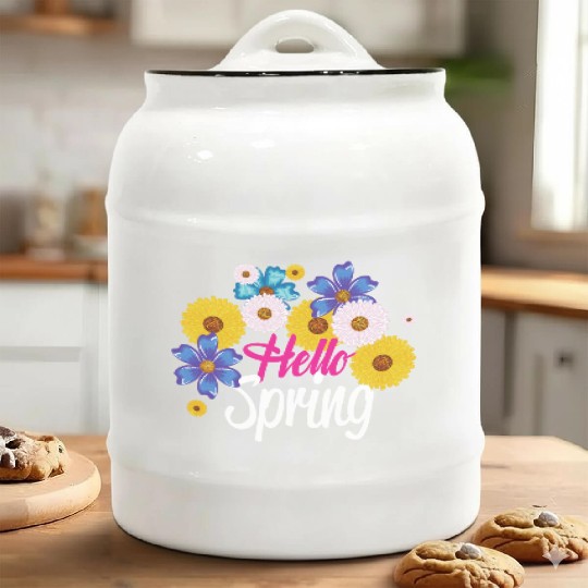 hello /spring Ceramic Cookie Jars