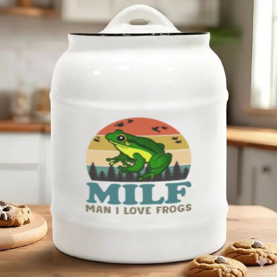 green froggies meme Ceramic Cookie Jars