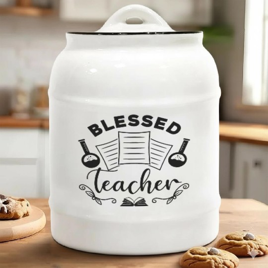 Blessed Teacher Ceramic Cookie Jars