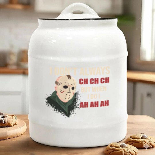 Funny Halloween party Jason hokey mask Friday 13th Ceramic Cookie Jars