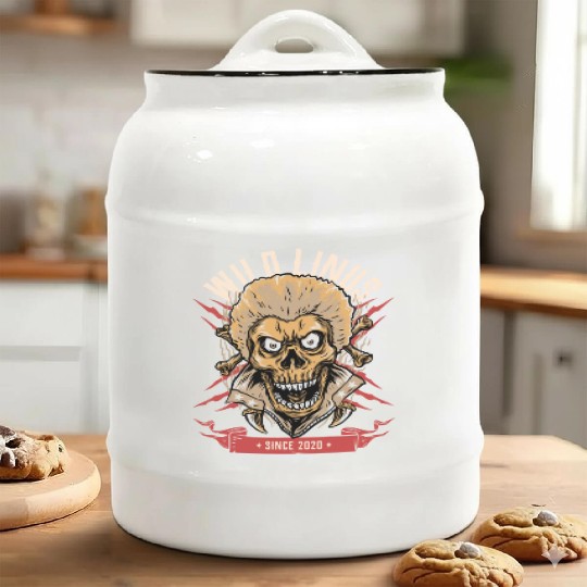 Screaming Skull by Wild Linus Germany Ceramic Cookie Jars