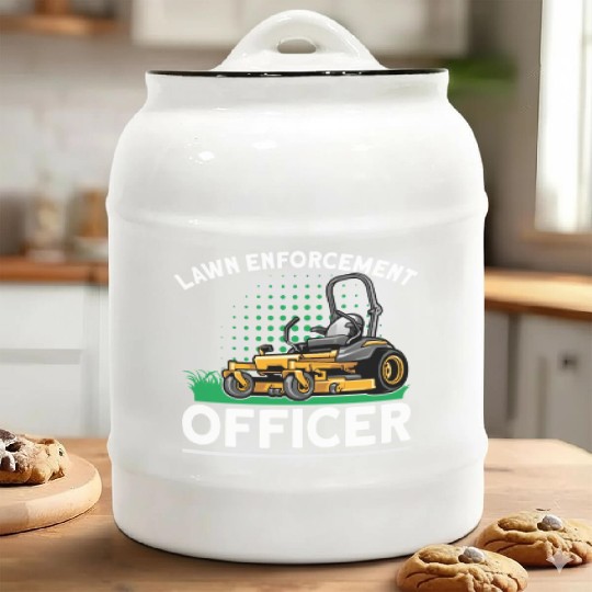 Gardening Plants Gardener lawn mowing Leaf Blower Ceramic Cookie Jars
