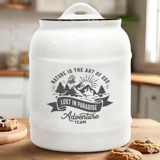 Nature is The Art Of God Lost in Paradise Adventur Ceramic Cookie Jars