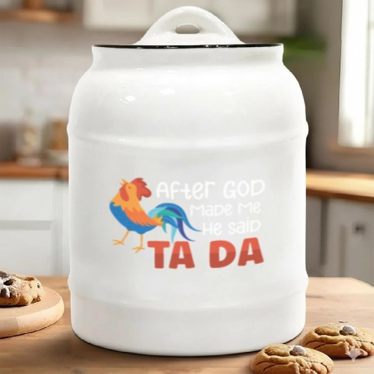 Chicken Farmer Gift Funny Chickens Country Farm Ceramic Cookie Jars