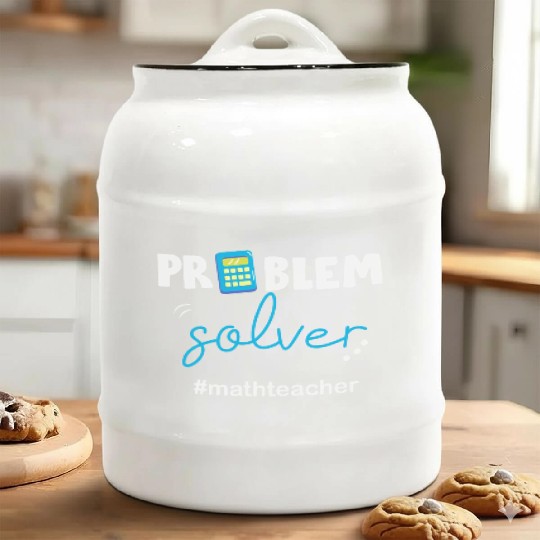 Problem Solver Math Teacher Ceramic Cookie Jars