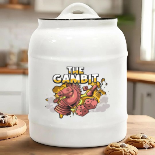 The Gambit Board Game Ceramic Cookie Jars