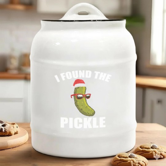 I Found The Christmas Pickle Funny Dill German Tra Ceramic Cookie Jars