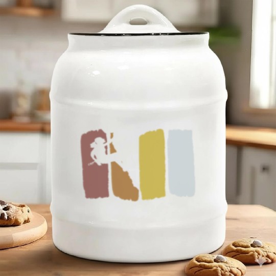 Climbing Vintage Mountaineering Bouldering Ceramic Cookie Jars