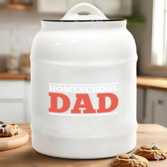 Homeschool Dad Daddy Father Homeschooling Ceramic Cookie Jars