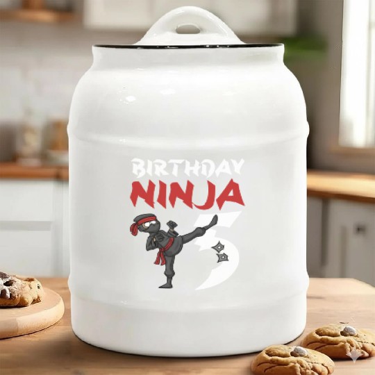Birthday Party 5 Years Old Japanese Ninja Birthday Ceramic Cookie Jars