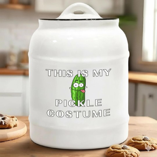 This is my Halloween pickle Costume Funny pickles Ceramic Cookie Jars