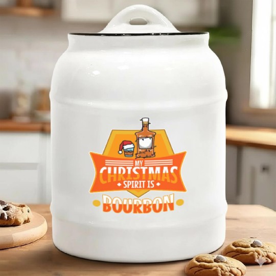 My christmas spirit is bourbon Ceramic Cookie Jars