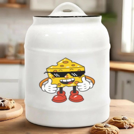 thug life cheese Ceramic Cookie Jars