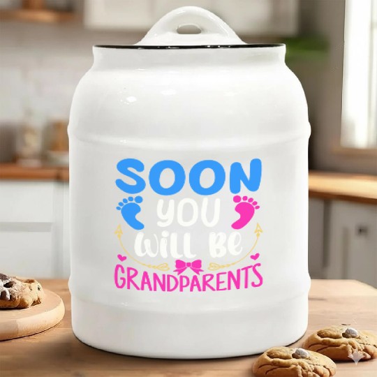 We Will Become Grandparents, Be Grandparents Ceramic Cookie Jars