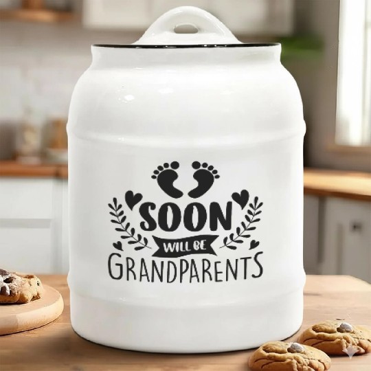 We Will Soon Become Grandparents, Be Grandparents Ceramic Cookie Jars