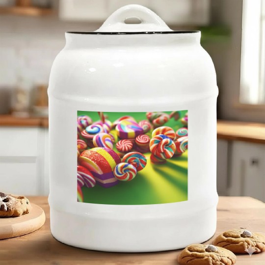 A glimpse into candy land version 2 Ceramic Cookie Jars