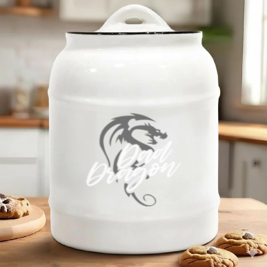 Dad Dragon - Father's Day Dragon Lover Mythical Ceramic Cookie Jars