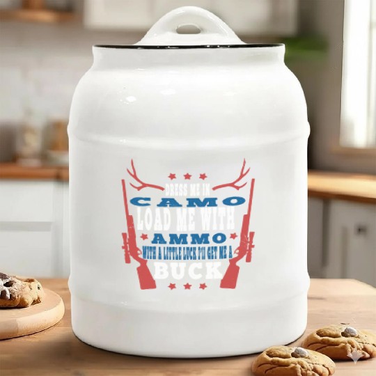 Deer Hunter : Dress In Camo Load With Ceramic Cookie Jars