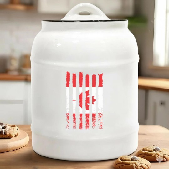 Viva Canada flag love proud canadian people design Ceramic Cookie Jars