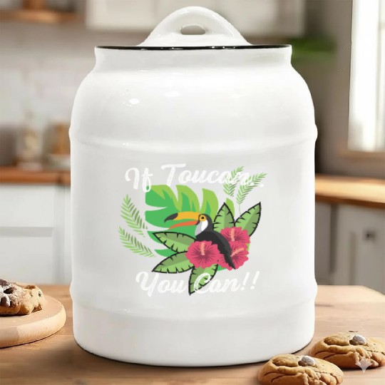 You Can Courageous Person Gift Ceramic Cookie Jars