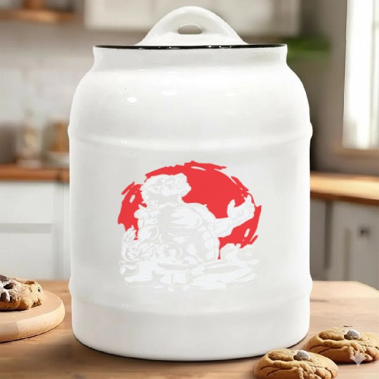 Halloween Monster Line Art Werewolf Horror Ceramic Cookie Jars