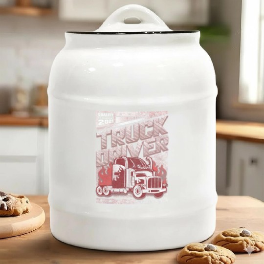 Truck Driver, Truck driving Ceramic Cookie Jars