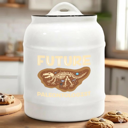 Future Paleontologist Fossil Dinosaurs Skeleton Ceramic Cookie Jars