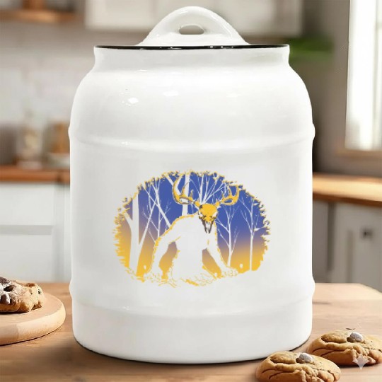 Wendigo Folk Creature Forest Cryptid Halloween Ceramic Cookie Jars