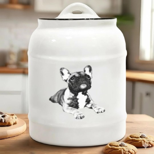 french bulldog puppy Ceramic Cookie Jars