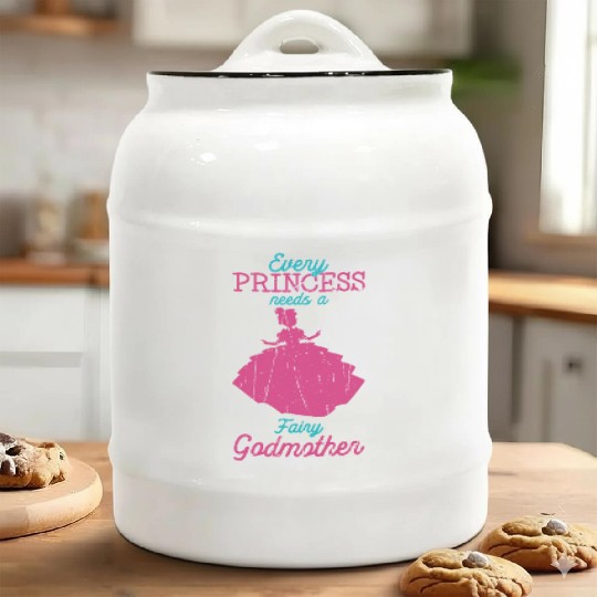 Every princess needs a fairy godmother - fairytale Ceramic Cookie Jars