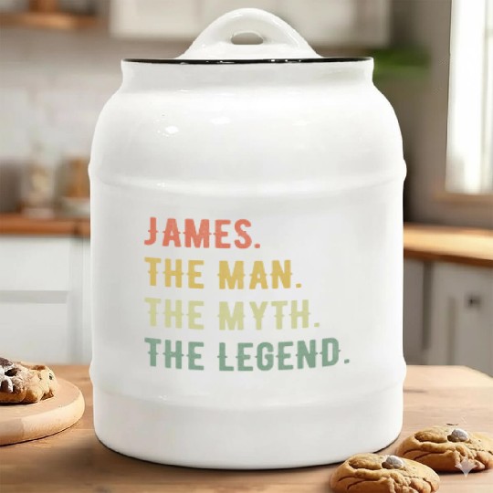 James First Name The Man The Myth The Legend Ceramic Cookie Jars