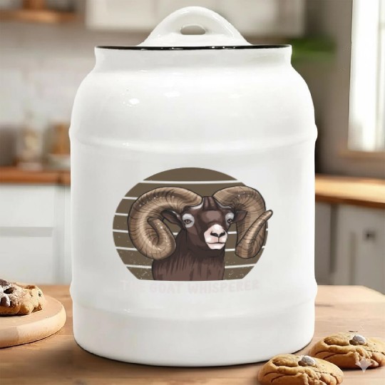The Goat Whisperer Funny Goat Lover Farmer Ceramic Cookie Jars
