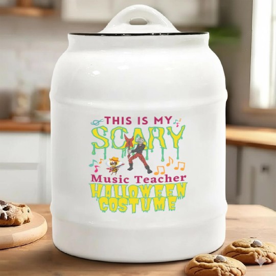 This Is My Scary Music Teacher Halloween Costume Ceramic Cookie Jars