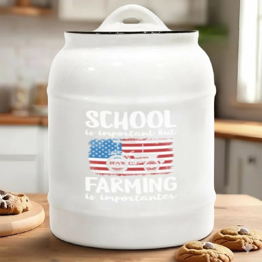 Funny Farming Saying Gift For Farmers Ceramic Cookie Jars