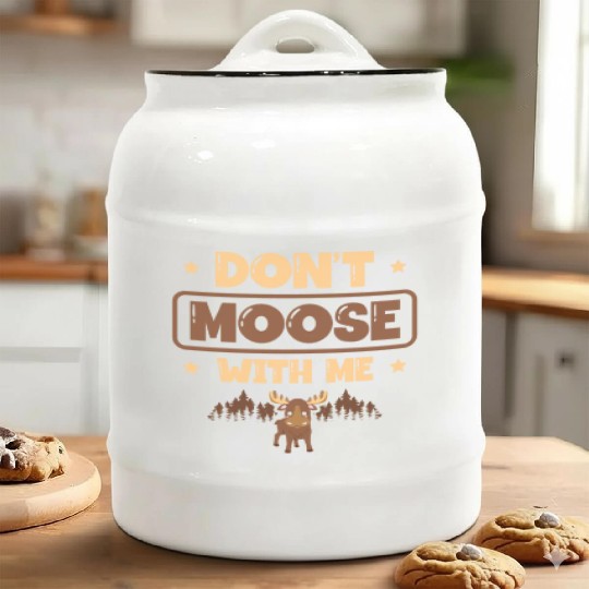 Don't Moose With Me Wildlife Animal Alces Deer Ceramic Cookie Jars