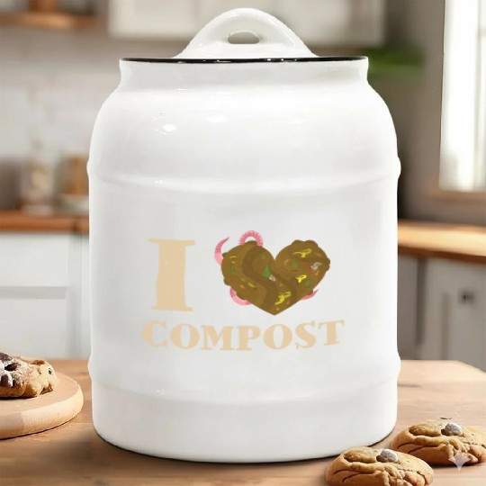 Organic Farming Composting Ceramic Cookie Jars