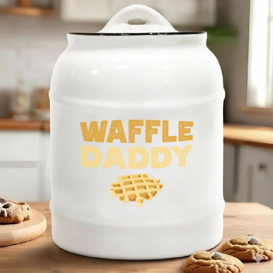 Waffle Daddy Food Waffle Whisperer Fathers Day Ceramic Cookie Jars