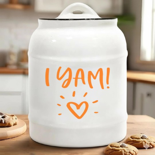 She's My Sweet Potato I Yam Set Couples Ceramic Cookie Jars