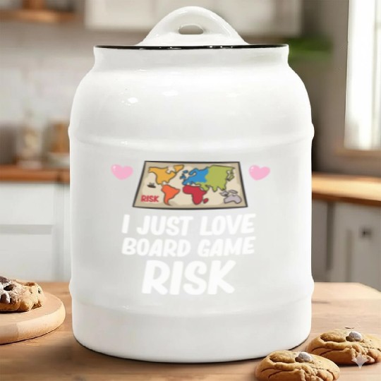 Risk - I just love board game risk Ceramic Cookie Jars