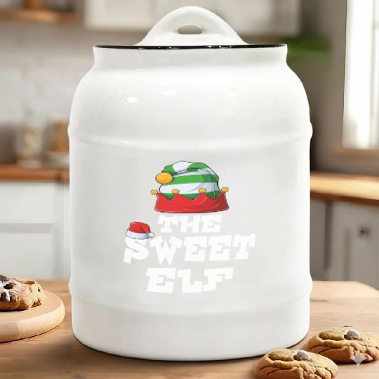 Gamer Elf Family Matching Christmas Group Pajama Ceramic Cookie Jars