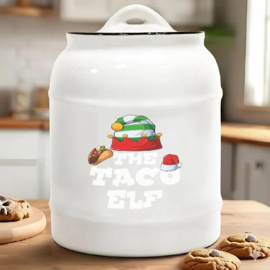 Gamer Elf Family Matching Christmas Group Pajama Ceramic Cookie Jars