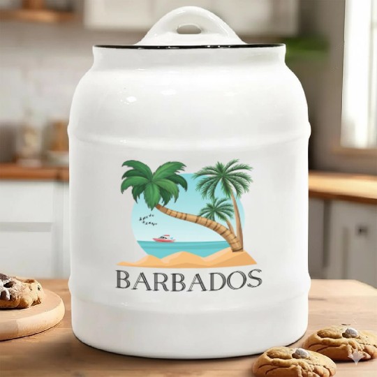 Barbados,Show you love for Barbados Ceramic Cookie Jars