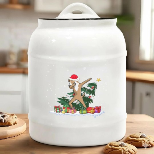 Great Dane Christmas Dabbing Santa Xmas Pajama Ceramic Cookie Jars
